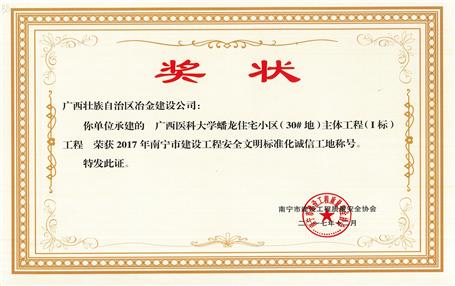 南寧分公司四個項(xiàng)目獲表彰！